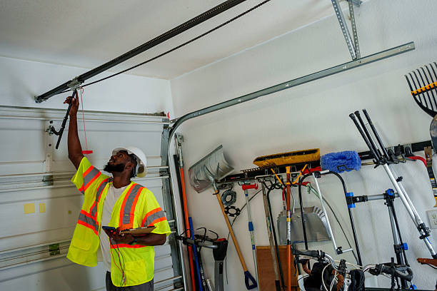 Professional Garage Door Panel Replacement technician working in Hamilton County County, NY